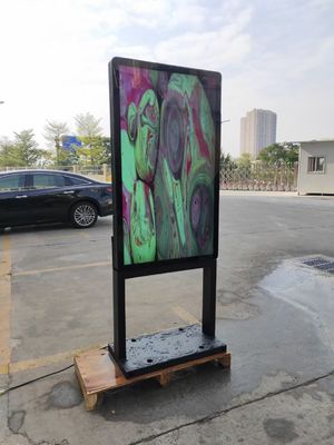 4000cd/m2 55inch Optical Bonding Lcd Totem 98mm Thickness
